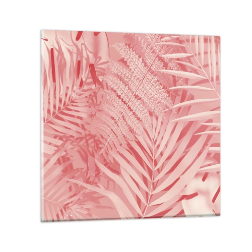 Tablou pe sticlă - Conceptul roz - 50x50 cm