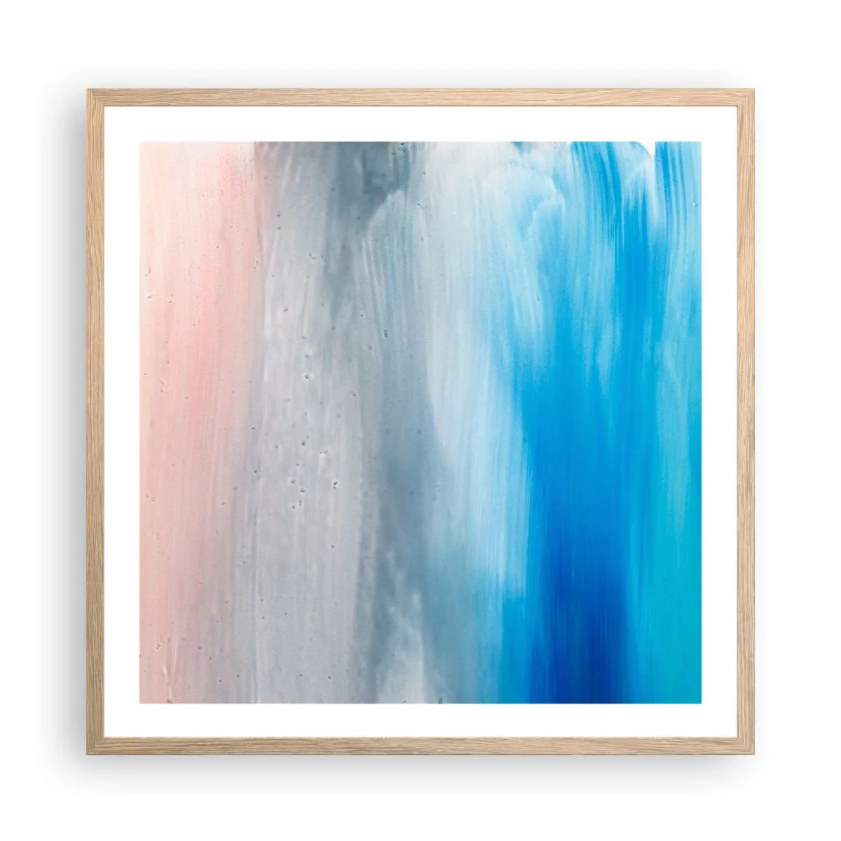 Poster în ramă de stejar deschis - Elemente: aer - 60x60 cm