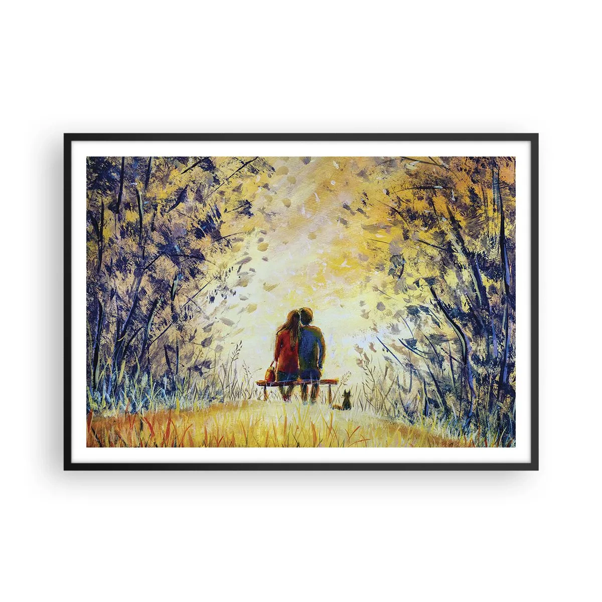 Poster în ramă neagră - Un moment magic - 100x70 cm
