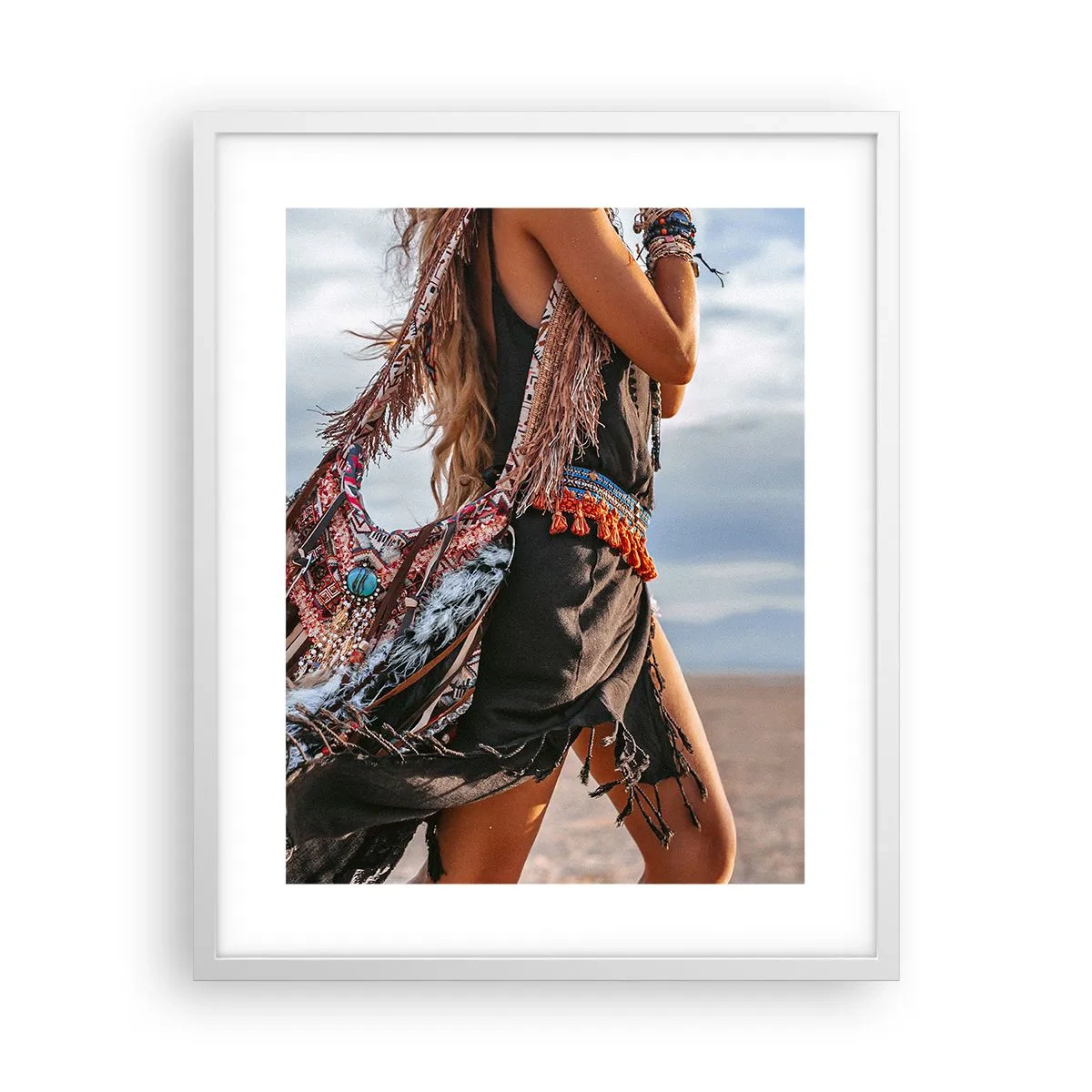 Poster în ramă albă - Iubita șamanului - 40x50 cm