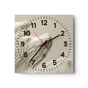 Ceas de perete - Ceas pe sticlă - Topografia artei - 30x30 cm