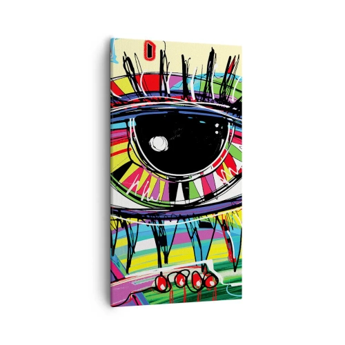 Tablou pe pânză - Un ochi colorat - un suflet colorat - 55x100 cm