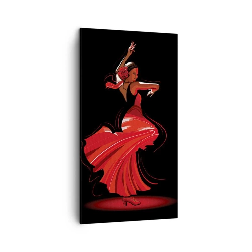 Tablou pe pânză - Spiritul înflăcărat al flamenco-ului - 45x80 cm