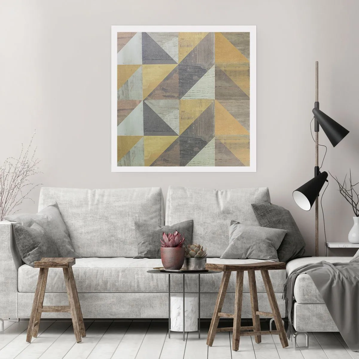 Poster - La unghiul triunghiului - 30x30 cm