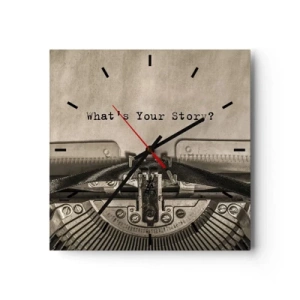 Ceas de perete - Ceas pe sticlă - Spune-mi - 30x30 cm