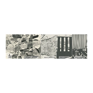 Mostră tapet Premium Canvas - Dinamica de astăzi - Abstracția, Epocă, Grafică - 100x30 cm