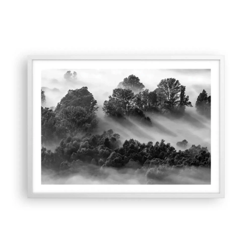 Poster în ramă albă - Trezindu-se din somn - 70x50 cm