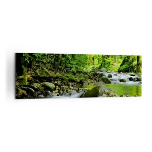Tablou pe pânză - Să înotăm într-o mare de verde - 160x50 cm