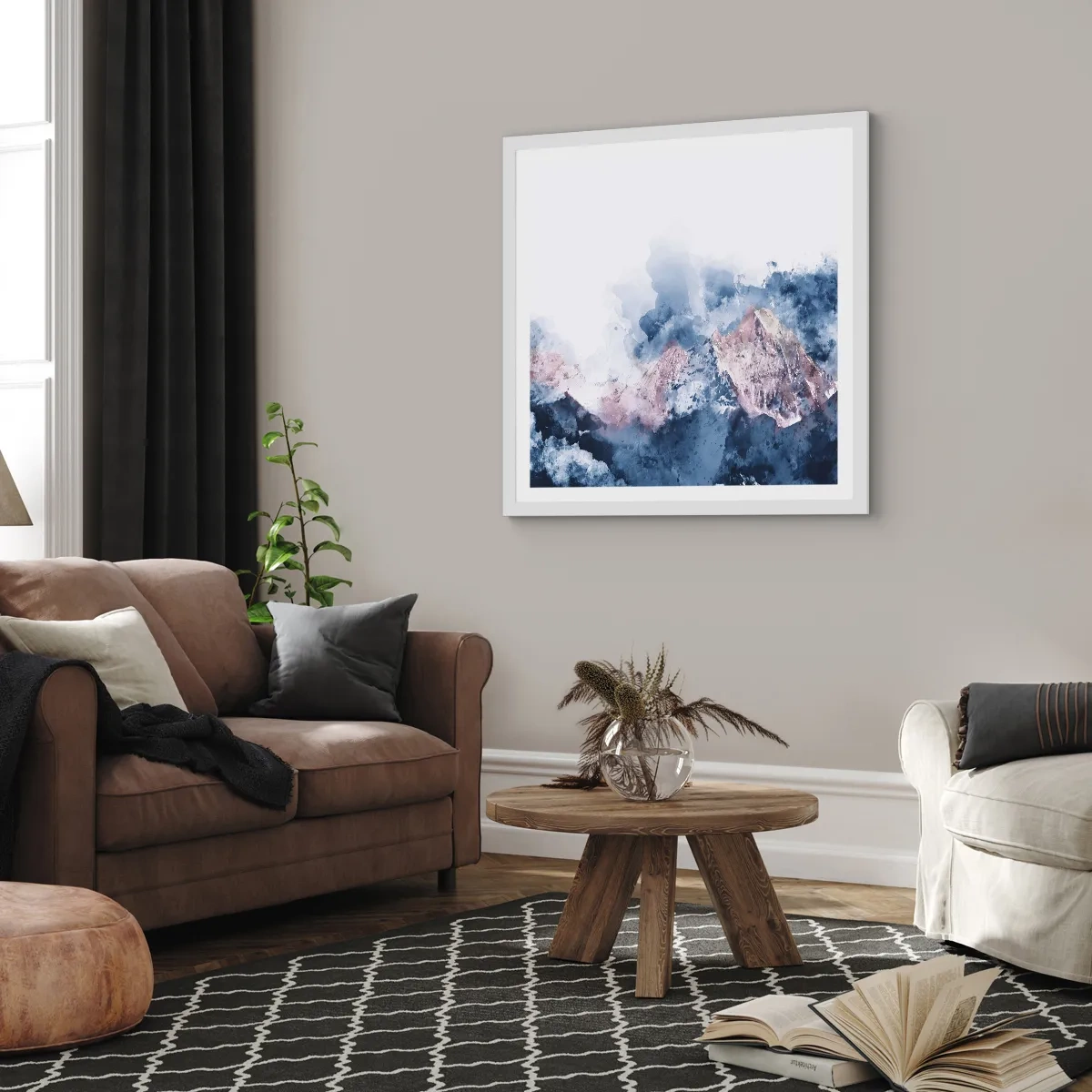 Poster în ramă albă - Acestea sunt vârfurile! - 60x60 cm