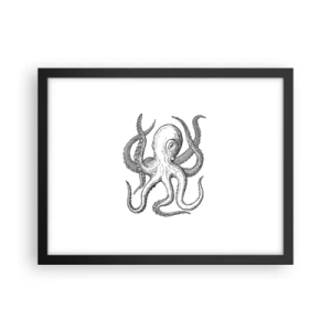 Poster în ramă neagră - Dansând cu valurile - 40x30 cm