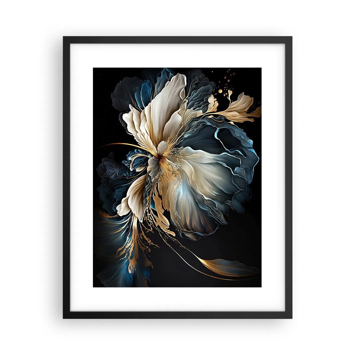 Poster în ramă neagră - Povestea unei flori de iubire - 40x50 cm