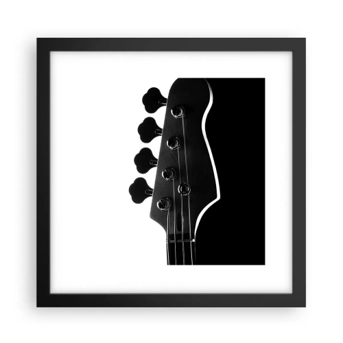 Poster în ramă neagră - Tăcere de rock - 30x30 cm