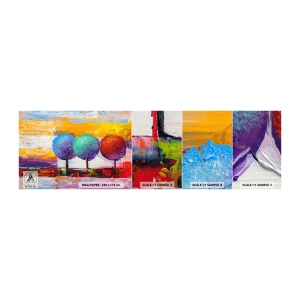 Mostră de Tapet Standard Eco - Trei copaci - Peisaj, Copaci, Bucată - 100x30 cm