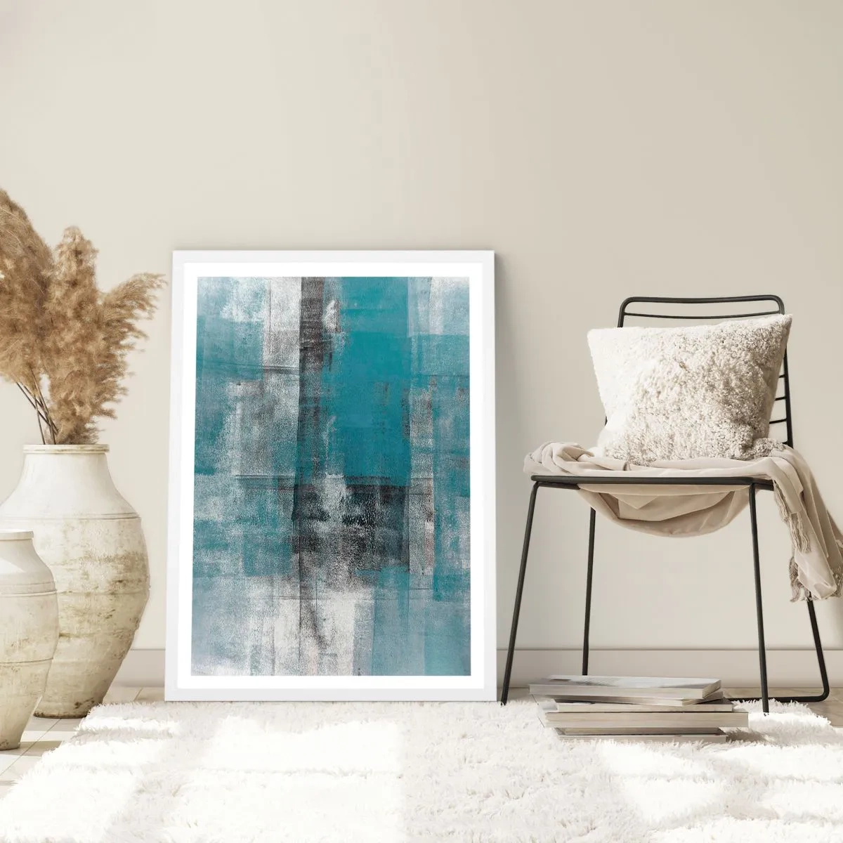 Poster în ramă albă - Apă și aer - 61x91 cm