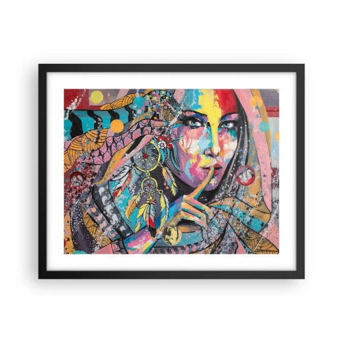 Poster în ramă neagră - Taci până când înțelegi - 50x40 cm