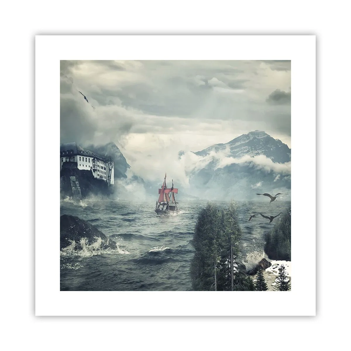 Poster - Pe ape magice - 40x40 cm