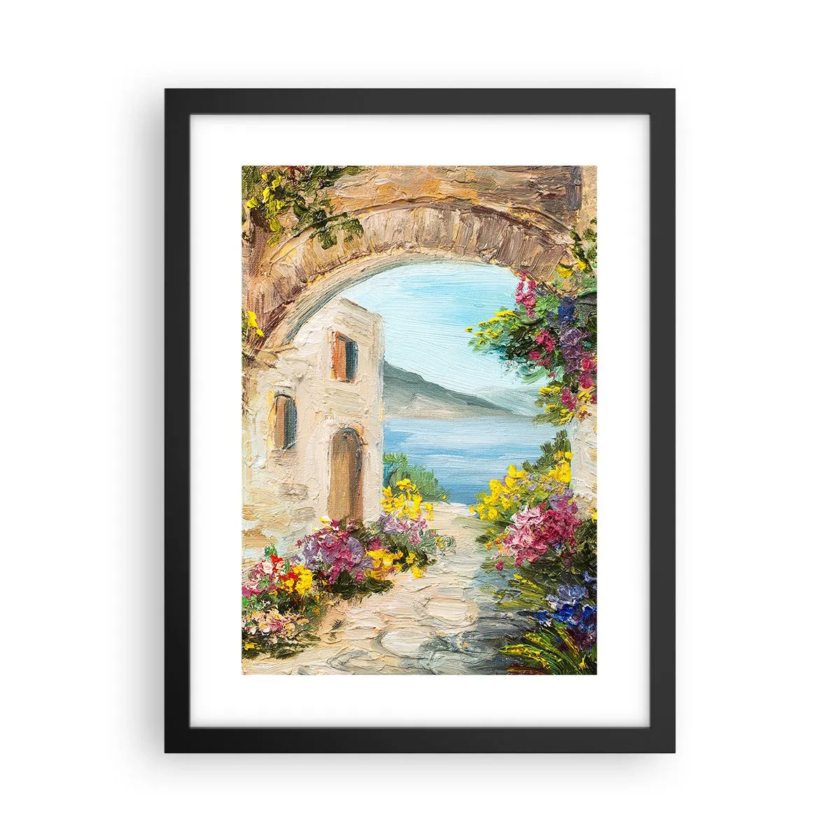 Poster în ramă neagră - Farmecul peisajului de coastă - 30x40 cm