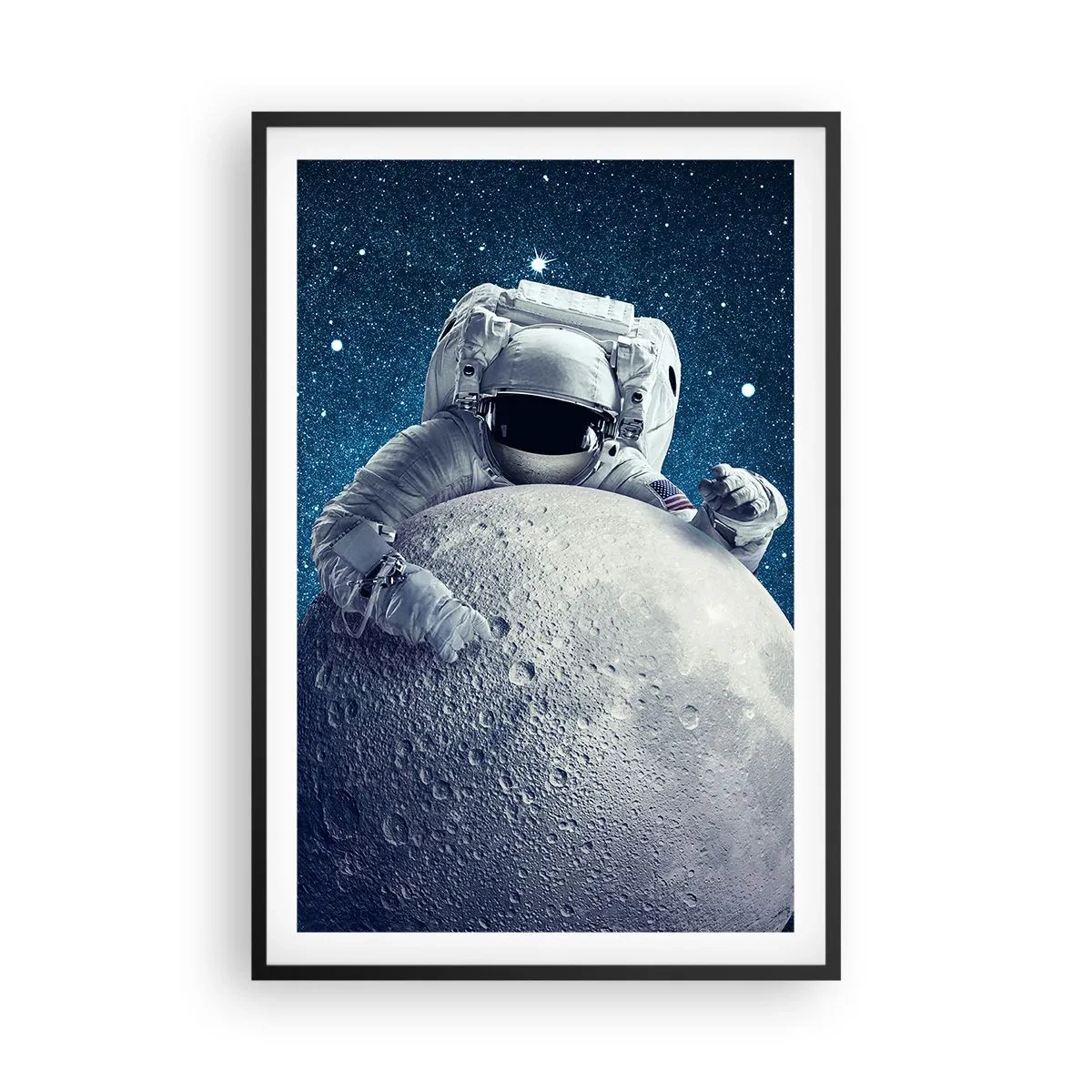 Poster în ramă neagră - Glumeț spațial - 61x91 cm