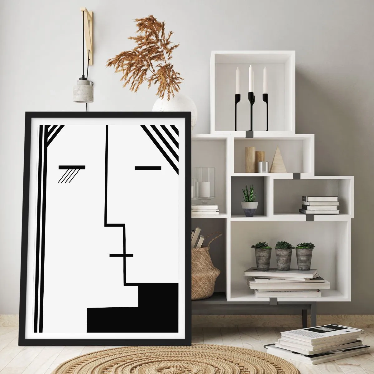 Poster în ramă neagră - Doar un sărut - 40x50 cm