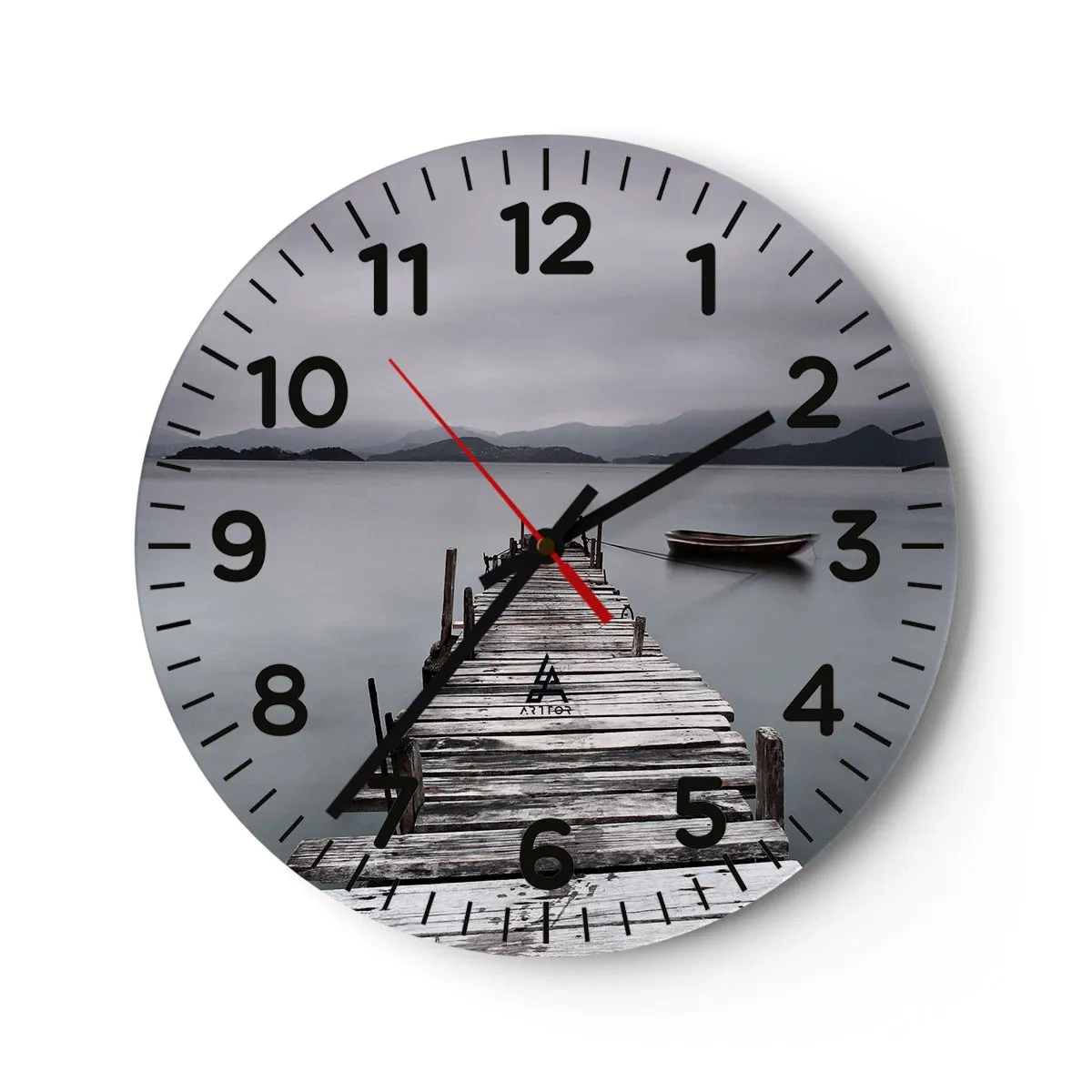 Ceas de perete - Ceas pe sticlă - Poți pleca mâine - 40x40 cm