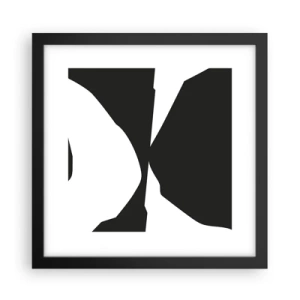Poster în ramă neagră - Pozitiv -negativ - 30x30 cm