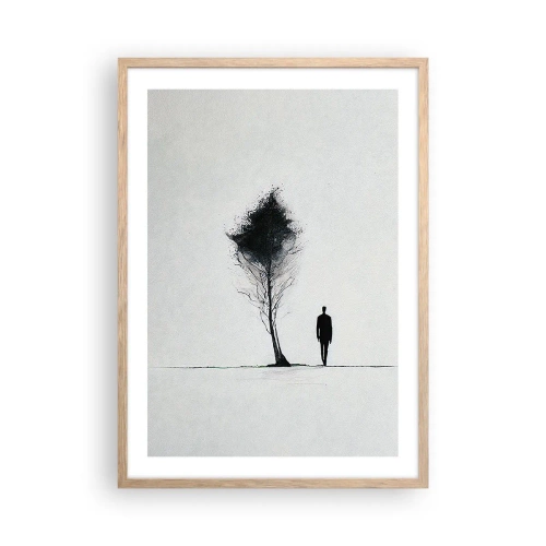 Poster în ramă de stejar deschis - Noi toți rătăcim - 50x70 cm