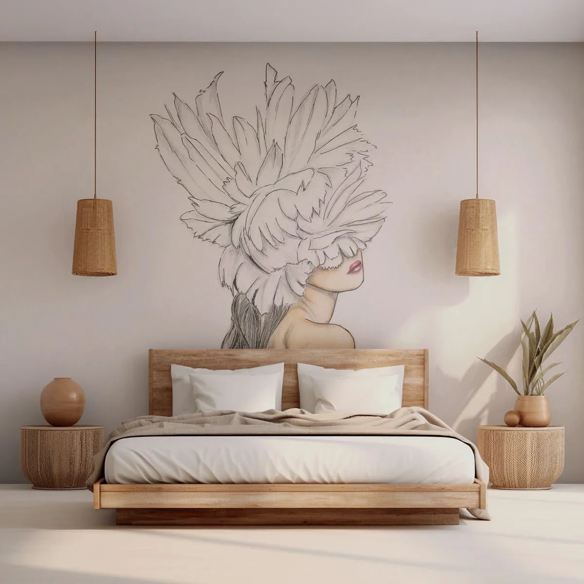 Tapet Premium Sand - Frumusețe încoronată - Abstracția, Femeie, Corp - 350x256 cm