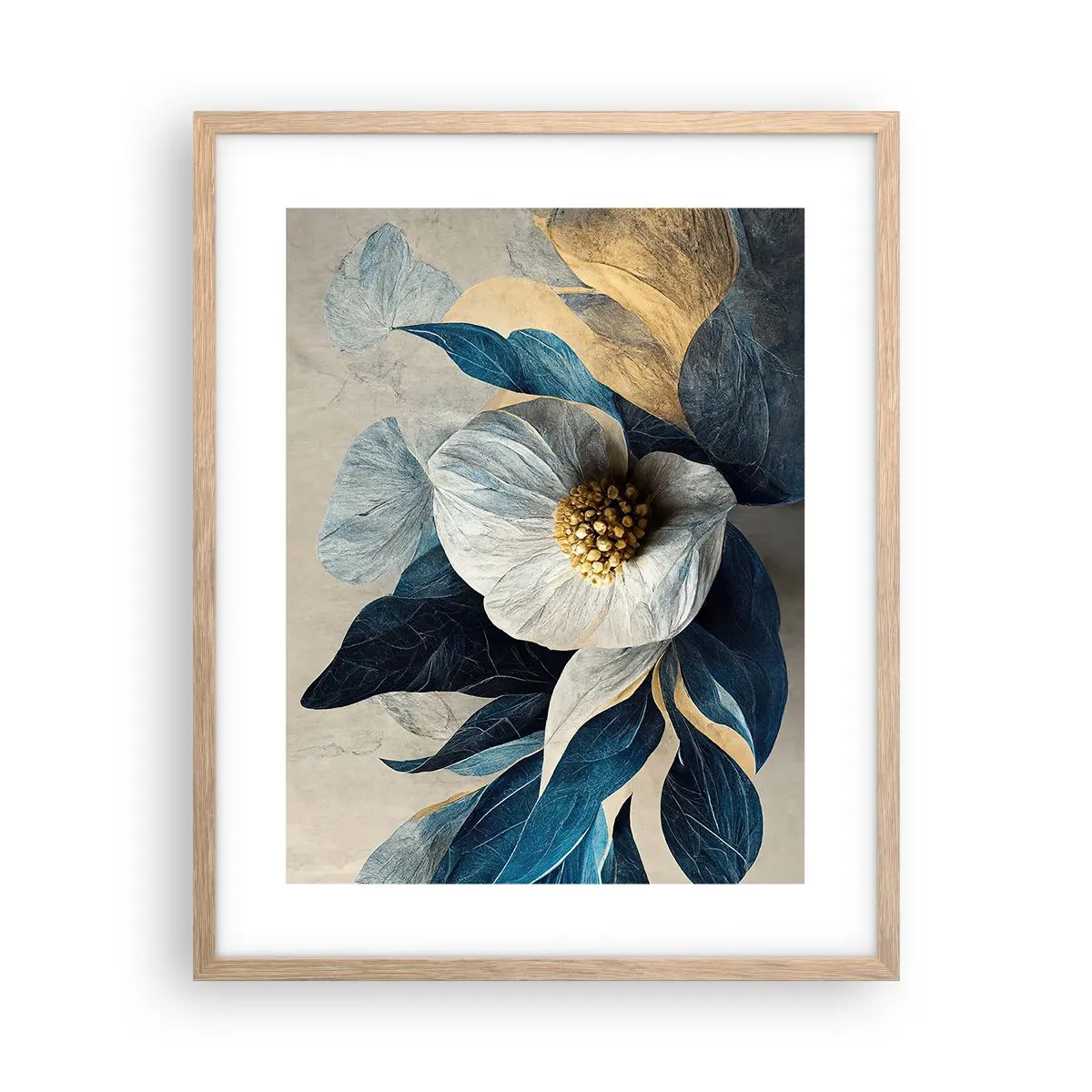 Poster în ramă de stejar deschis - Are o inimă de aur - 40x50 cm