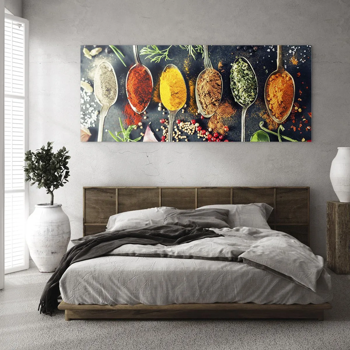 Tablou pe sticlă - Magie culinară - 90x30 cm