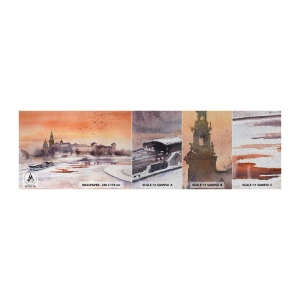 Mostră tapet Premium Sand - Apus de soare regal - Peisaj, Peisaj, Clasic - 100x30 cm