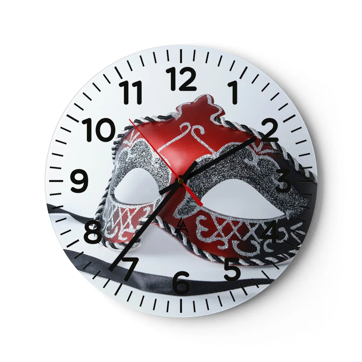 Ceas de perete - Ceas pe sticlă - Invitație la bal - 40x40 cm