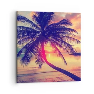 Tablou pe pânză - O seară sub palmieri - 70x70 cm