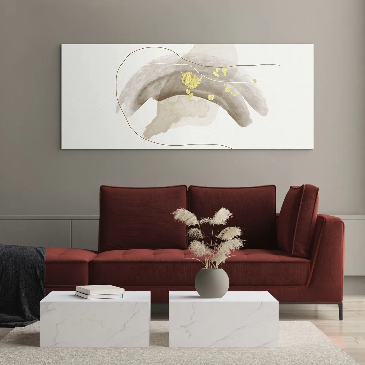 Tablou pe sticlă - Întâlnite în spațiu - 100x40 cm