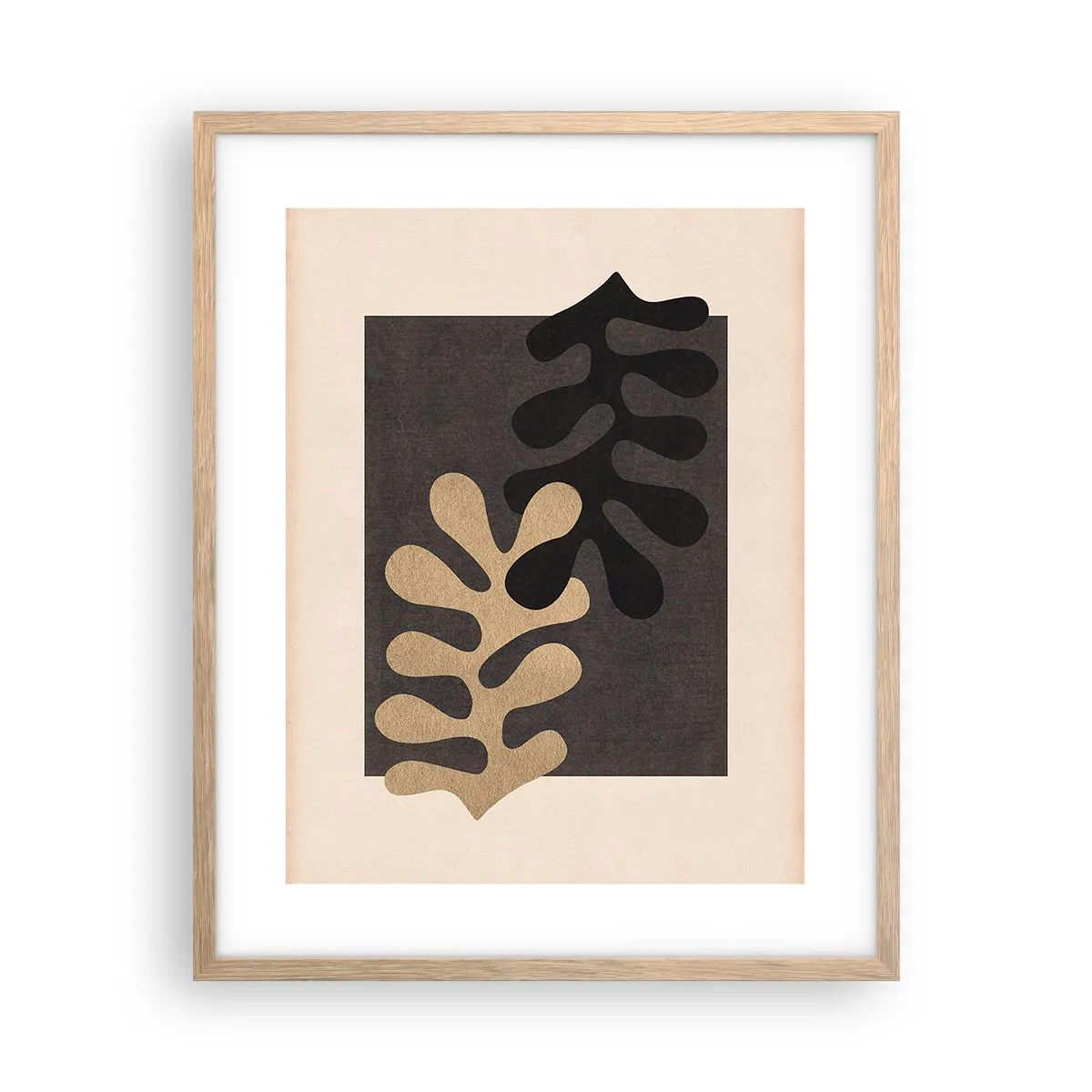 Poster în ramă de stejar deschis - Absență și completare - 40x50 cm