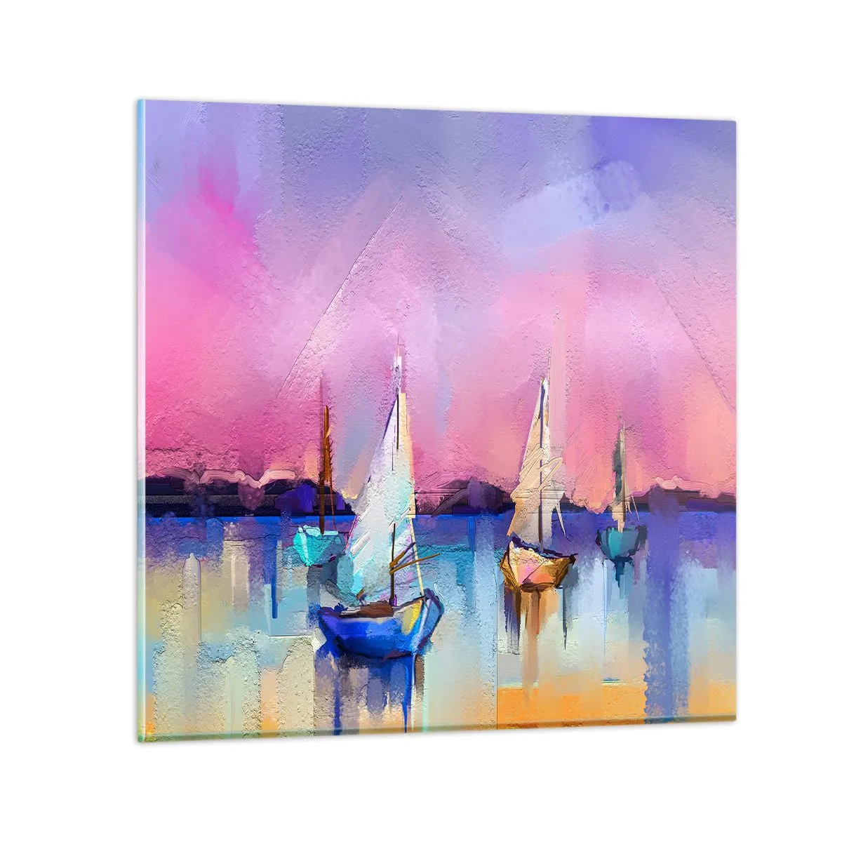 Tablou pe sticlă - Direcția: ape largi - 30x30 cm