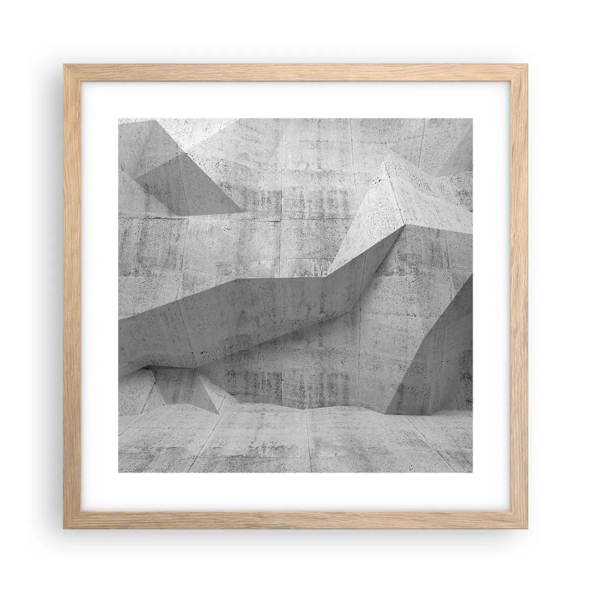 Poster în ramă de stejar deschis - O adevărată provocare - 40x40 cm