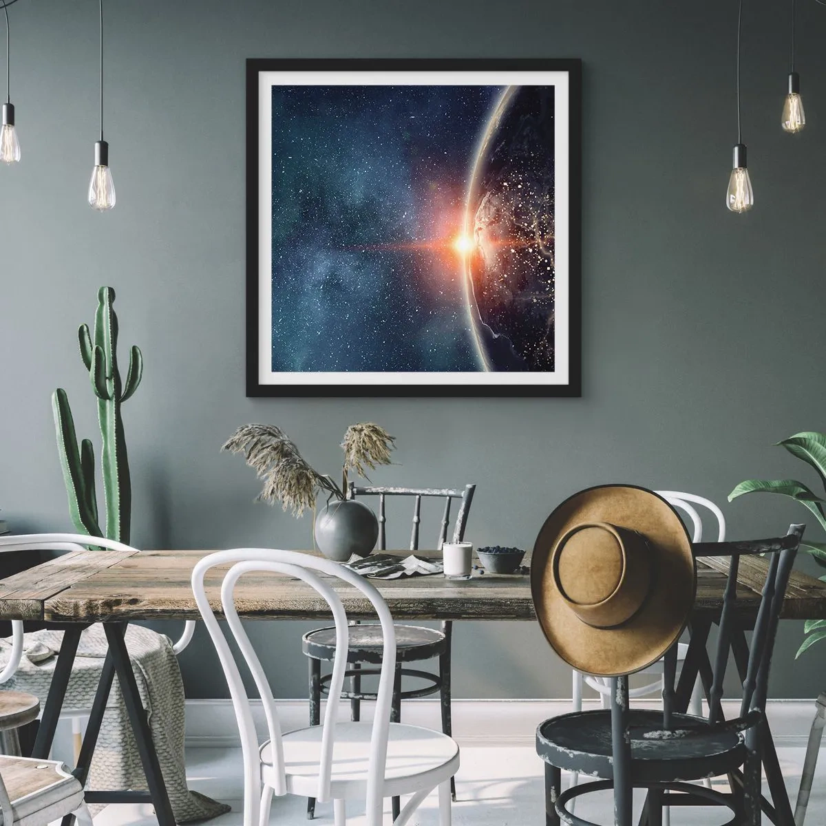 Poster în ramă neagră - Într-o nouă perspectivă - 40x40 cm