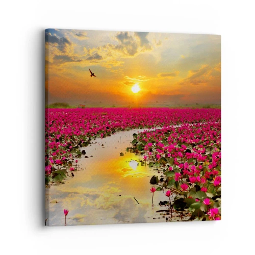 Tablou pe pânză - Viața secretă a lacului - 30x30 cm