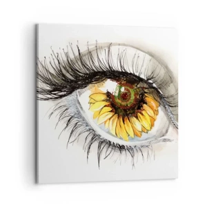 Tablou pe pânză - O privire la fel de fierbinte ca vara - 60x60 cm