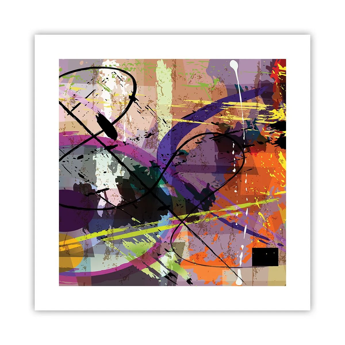 Poster - Poate fi drept sau de jur împrejur - 40x40 cm