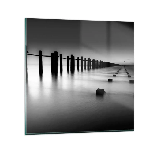 Tablou pe sticlă - În depărtare gri în ceață - 30x30 cm
