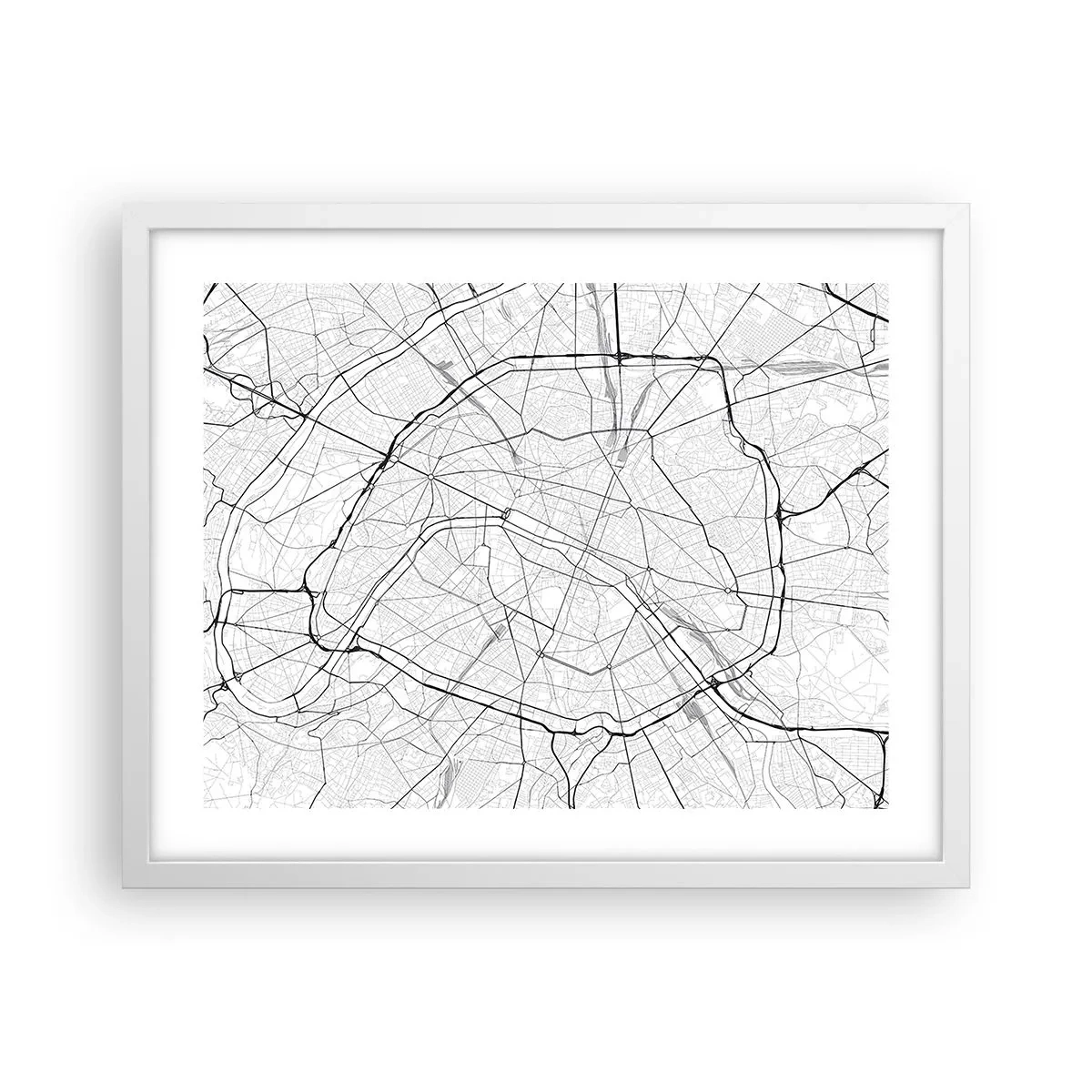 Poster în ramă albă - Floarea Parisului - 50x40 cm