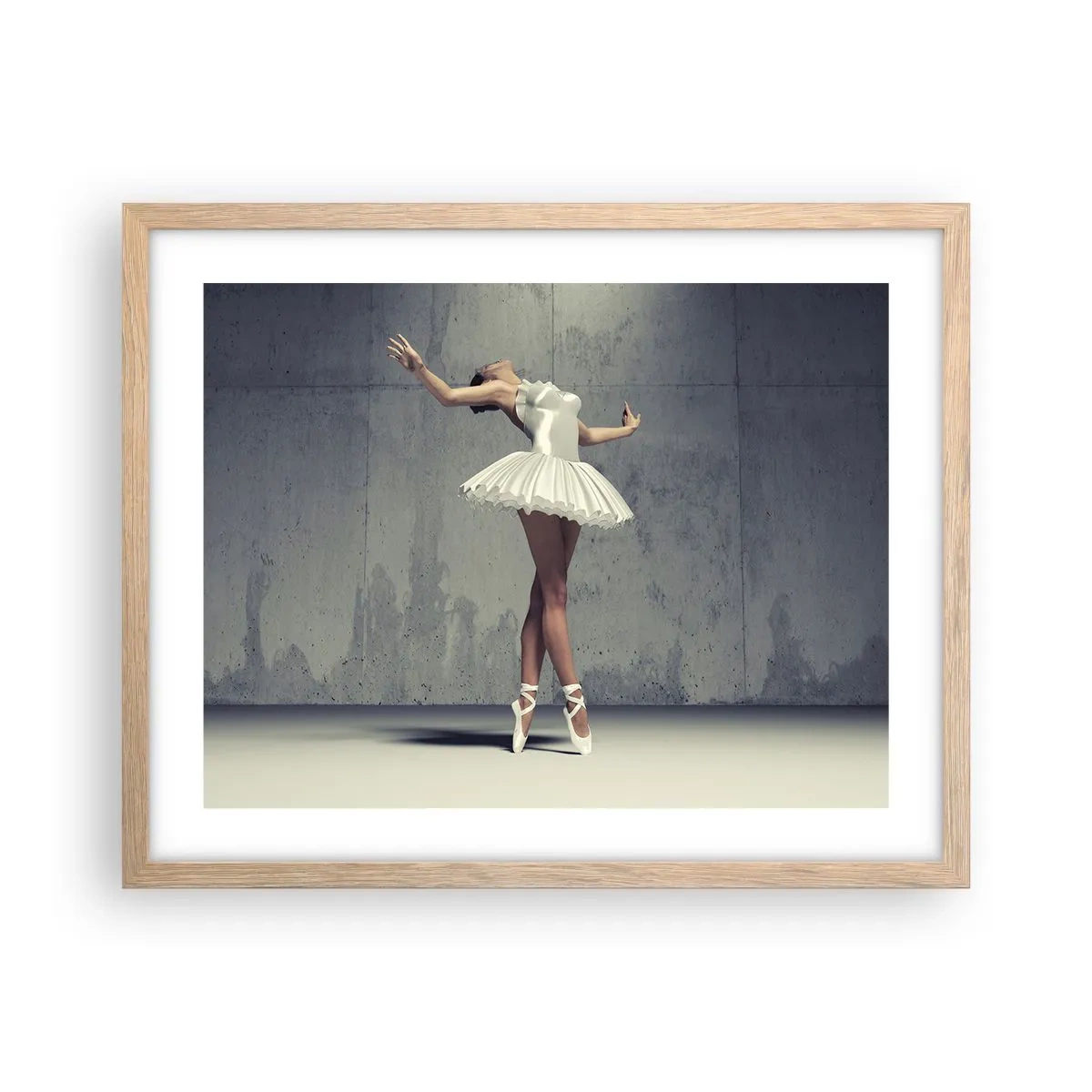 Poster în ramă de stejar deschis - Ușoară ca o pasăre - 50x40 cm