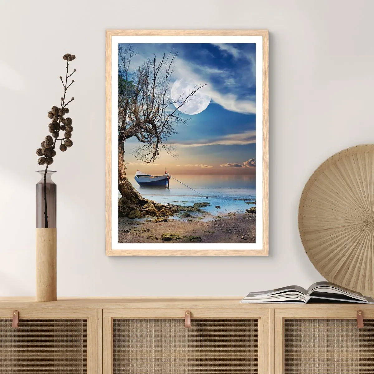 Poster în ramă de stejar deschis - Este acesta sfârșitul sau începutul? - 70x100 cm