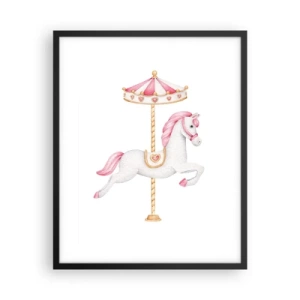 Poster în ramă neagră - A pornit la cursă - 40x50 cm