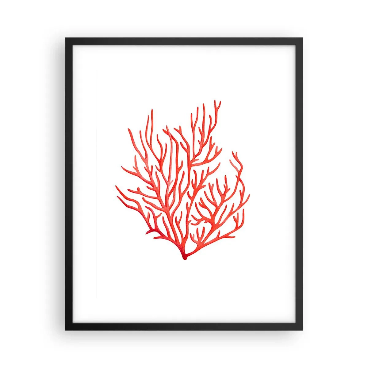 Poster în ramă neagră - Coral filigranat - 40x50 cm