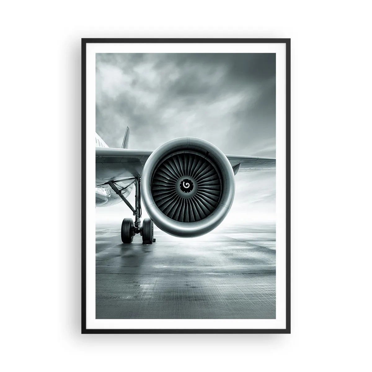 Poster în ramă neagră - Ce putere! - 70x100 cm