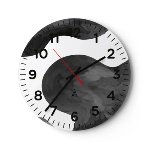 Ceas de perete - Ceas pe sticlă - Calea Lactee - 40x40 cm