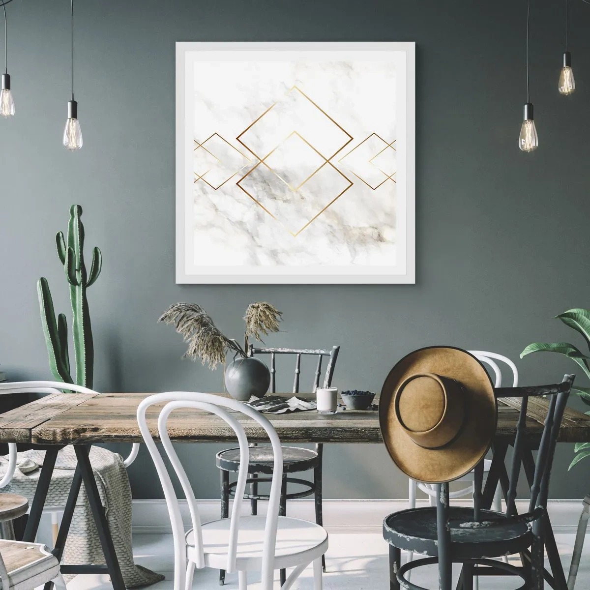 Poster în ramă albă - Vedere spre infinit - 60x60 cm