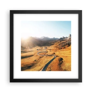 Poster în ramă neagră - Într-o vale de aur - 30x30 cm
